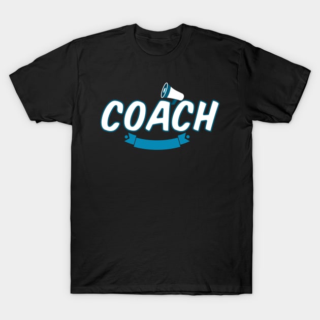 coach lettering | sports football soccer coach T-Shirt by DesignatedDesigner